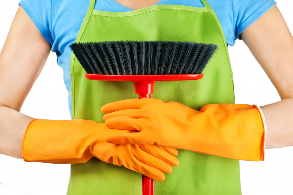 Cleaning services employee